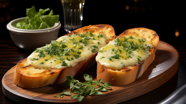 bread with cheese HD 8K wallpaper Stock Photographic Image 