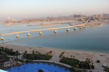view of abu dhabi skyline with arabian sea