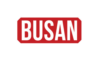 Busan Red Rubber Stamp vector design.