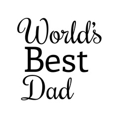 Digital png illustration of world's best dad text on transparent background