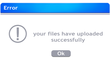 Digital png illustration of error message with warning sign on transparent background