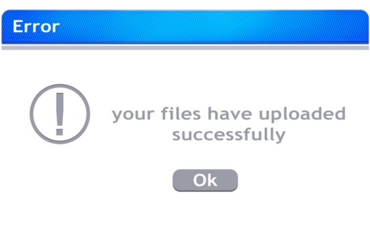 Digital png illustration of error message with warning sign on transparent background - Powered by Adobe