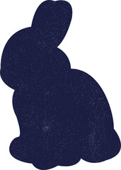 Fototapeta premium Digital png illustration of dark rabbit on transparent background