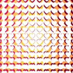 Digital png illustration of white hearts and shapes on transparent background