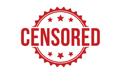 Fototapeta na wymiar Censored rubber stamp vector illustration on white background. Censored rubber stamp