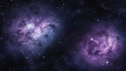 Naklejka premium Eclipse Black and Astral Lavender Cosmic Nebula Abstract Pattern