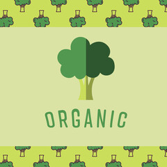 Digital png illustration of organic text with tree on green and transparent background