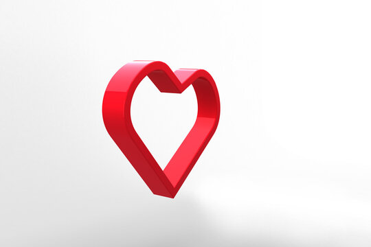 Digital png illustration of red and transparent heart with copy space on transparent background
