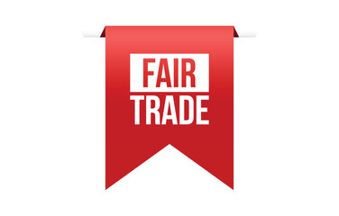 fair trade banner design. fair trade icon. Flat style vector illustration.