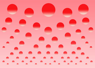 Red bubble background texture, romantic festival, valentine's day, blurred illustration, love