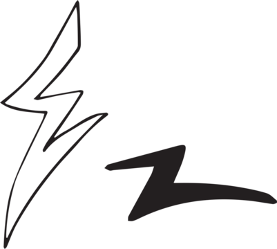 Digital png illustration of black lightnings with copy space on transparent background