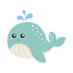 Whale underwater illustration animal vector clipart