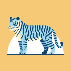 vector tiger head with minimalist preview and good collour