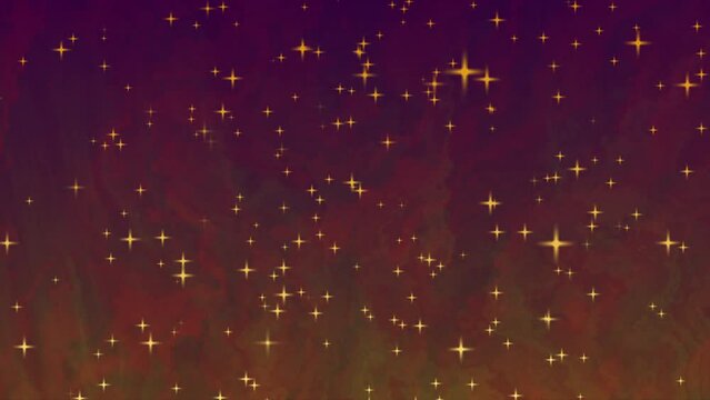 Warm color background with falling stars