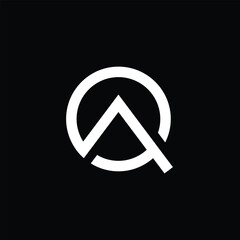 monogram letter AQ QA initial logo design