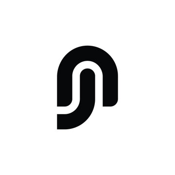 AJ or JA monogram letter logo design