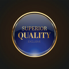 Luxury golden blue sale badges and labels. Retro vintage sale circle badge design