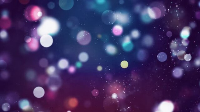 Purple and Blue bokeh glittery background (loop video)