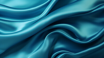 Obraz premium abstract background luxury cloth of liquid wave or wavy fold in turquoise