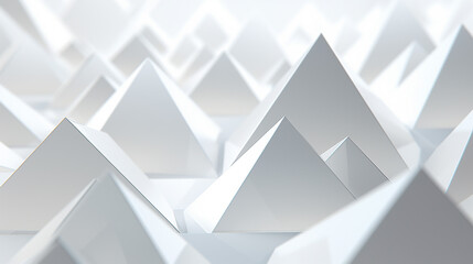 white triangles 3d rendering background
