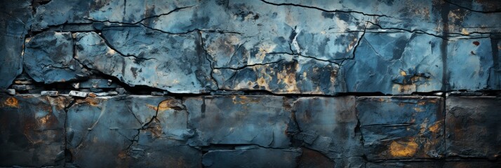 Empty Old Dark Blue Cement Wall , Banner Image For Website, Background abstract , Desktop Wallpaper