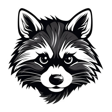 Raccoon Artistic Style Illustration Cartoon Raccoon Painting Drawing No Background Perfect for Print on Demand Merchandise