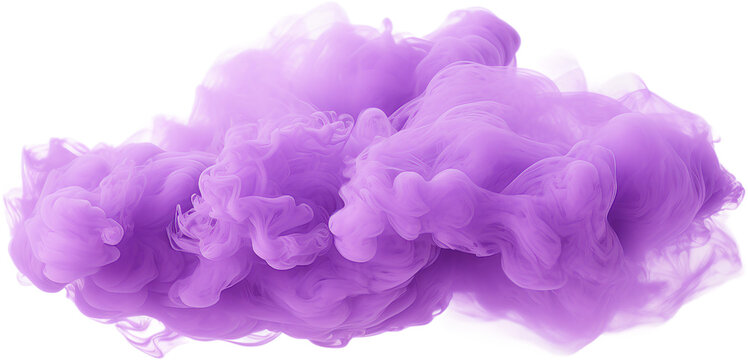 purple cloud isolated on transparent background