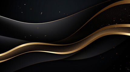 paper cut background style with luxury golden line sparkle.