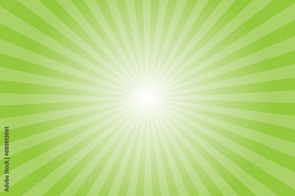 Aufkleber chartreuse green retro vintage style background with sun rays. abstract greenish yellow rectangle su