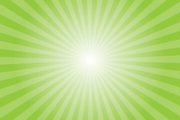 Chartreuse green retro vintage style background with sun rays. Abstract greenish yellow rectangle sunburst background template. Vector illustration - obrazy, fototapety, plakaty