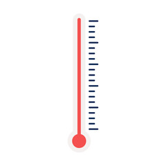 Thermometer flat icon control temperature illustrator - obrazy, fototapety, plakaty