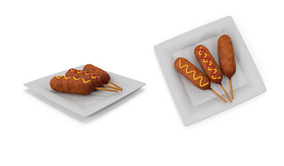 corn dog on transparent background