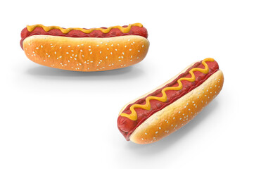 hot dog bun on transparent background