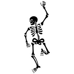 skeleton with a skull