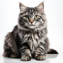 Fototapeta premium cat on white background