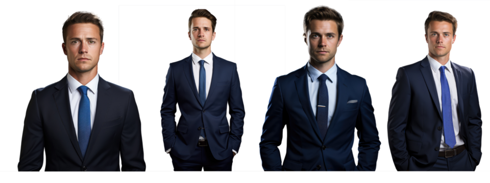 Men in formal business attire