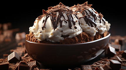 chocolate ice cream HD 8K wallpaper Stock Photographic Image 