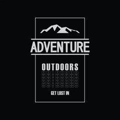 Adventure Illustration typography for t shirt, poster, logo, sticker, or apparel merchandise
