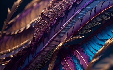 Feathers pattern abstract