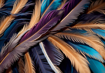 Feathers pattern abstract