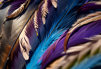 Feathers pattern abstract