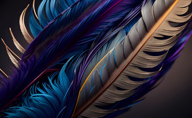 Feathers pattern abstract