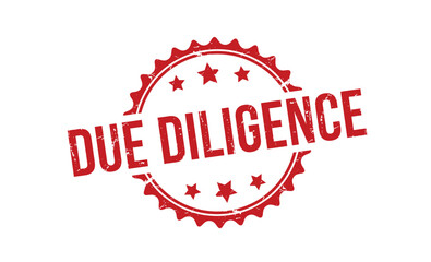 Due Diligence stamp red rubber stamp on white background. Due Diligence stamp sign. Due Diligence stamp.