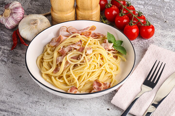 Italian pasta spaghetti Carbonara