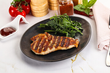 Delicous grilled pork meat steak