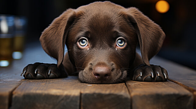 labrador puppy HD 8K wallpaper Stock Photographic Image 
