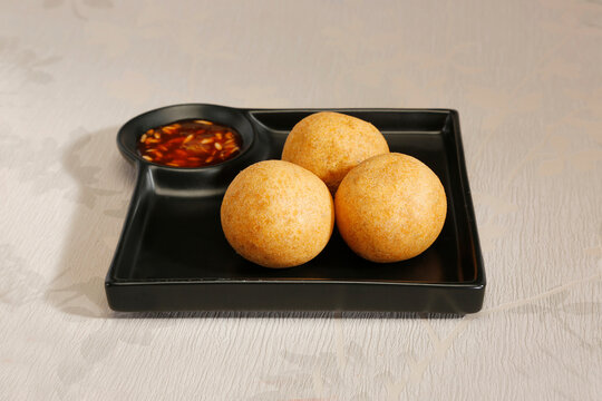 Homemade snack - potato croquettes or aloo bonda
