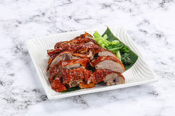 Asian cuisine - roasted duck with skin