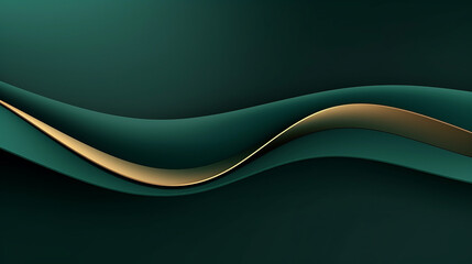 luxury curve golden line on dark green shade elegant background design