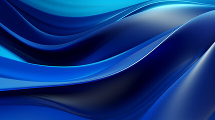 deep blue abstract curvy background 3d rendering